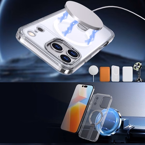Hybrid Armor X maciņš Samsung Galaxy S25 FE ar statīvu, saderīgs ar MagSafe, caurspīdīgs