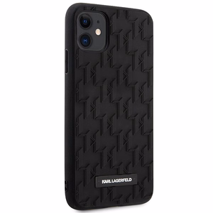 Karl Lagerfeld KLHCN61RUPKLPK 3D Monogram vāciņš ierīcei iPhone 11 / XR 6.1", melns