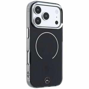 Mercedes Double Layer Iconic Logo vāciņš modelim iPhone 18 Pro Max / 17 Pro Max, saderīgs ar MagSafe – melns