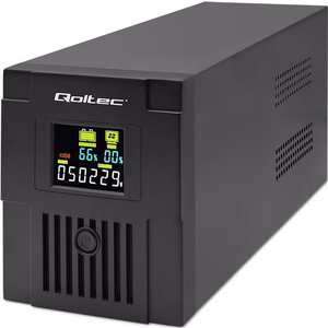 Qoltec 53770 nepārtrauktas barošanas avots (UPS) Line-Interactive 1.5 kVA 900 W 2 AC ligzdas