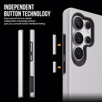 Perfekcionistu trīsstūra korpuss Samsung S918 S23 Ultra 5G sudraba krāsā