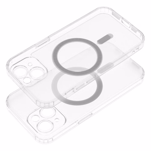 FROST MAG COVER viedtālruņa apvalks ar kameras aizsardzību, saderīgs ar MagSafe, priekš IPHONE 14 Plus, sarmots caurspīdīgs