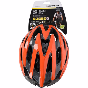Dunlop MTB velosipēda ķivere, L izmērs, oranža / melna