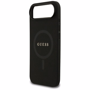 Guess Saffiano Classic Logo Magnētiskais viedtālruņa apvalks iPhone Air - melns