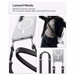 SPIGEN futrālis ULTRA HYBRID MAG saderīgs ar MagSafe priekš S26 caurspīdīgs / balts