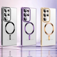 Wozinsky elektroapzeltīts MagSafe viedtālruņa apvalks Samsung Galaxy S24 FE - zelta