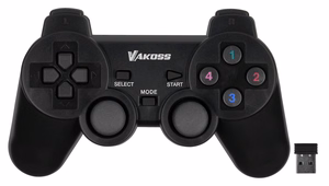 Vakoss GP-4705BK игровой геймпад чёрный RF аналоговый/цифровой ПК, Playstation 3