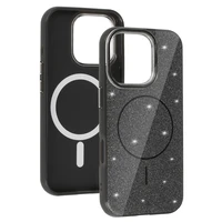 Magnētiskais Īpaši Plāns Spīdīgs viedtālruņa apvalks Iphone 14 Pro melna