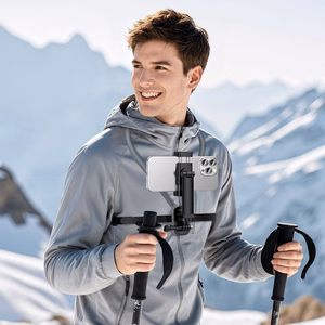 Neck universal phone holder Hoco K30 melns pelēks