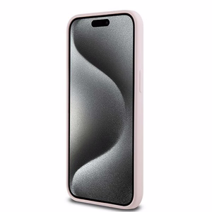 Karl Lagerfeld Silikonais Karl&Choupette Ring MagSafe apvalks iPhone 15 Pro Max - rozā
