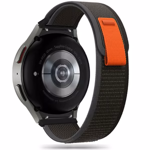 TECH-PROTECT NYLON ремешок SAMSUNG GALAXY WATCH 4 / 5 / 5 PRO / 6 / 7 / FE черный/оранжевый