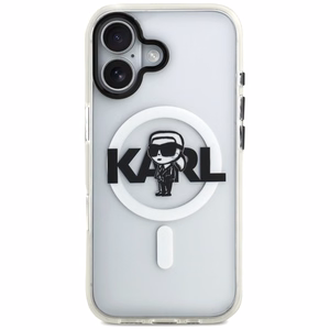 Karl Lagerfeld IML Karl Sketch Logo magnētiskais viedtālruņa apvalks iPhone 17 - caurspīdīgs