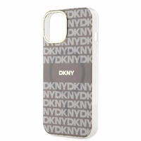 DKNY IML Mono un svītras Magnētiskais viedtālruņa apvalks iPhone 15 / 14 / 13 - bēša