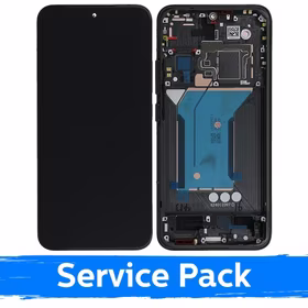 LCD displejs saderīgs ar Xiaomi 14 ar rāmi / melns / (Service Pack)