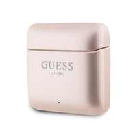 Guess GUTWSSU20ALEGP TWS Bluetooth austiņas + dokstacija rozā zelts/rozā zelts drukāts logotips