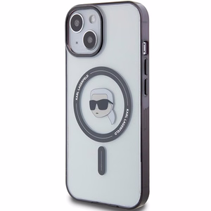 Karl Lagerfeld KLHMP15MHKHNOTK iPhone 15 Plus 6.7" caurspīdīgs cietais apvalks IML Karl's Head MagSafe