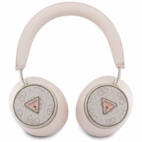 Guess 4G Triangle Logo Bluetooth ENC austiņas uz ausīm rozā