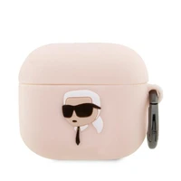 Karl Lagerfeld KLA3RUNIKP AirPods 3 vāciņš rozā silikons Karl Head 3D