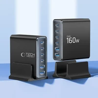 Tech-Protect DC160W-GAN 6 portu 160 W sienas lādētājs - melns