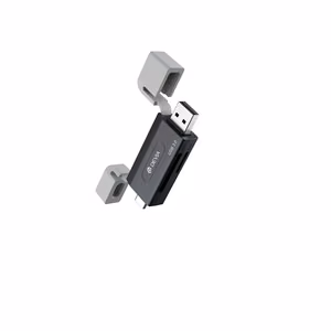 Devia картридер 2in1 EL240 USB/USB-C 3.0 черный