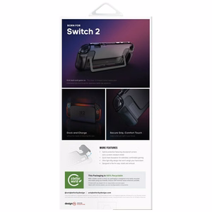 Uniq Hybrid Bytearmor viedtālruņa apvalks Nintendo Switch 2 - melns