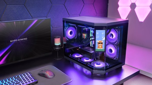 Mars Gaming MC3TCORELCDM computer case Mini Tower melns