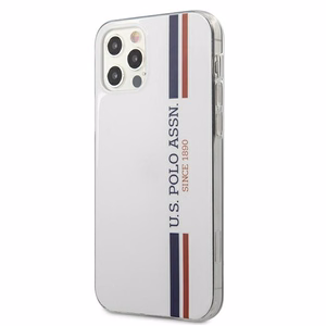 US Polo USHCP12LPCUSSWH Tricolor Collection vāciņš ierīcei iPhone 12 Pro Max 6.7", balts