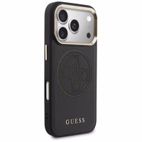 Guess Perforated 4G MagSafe maciņš for iPhone 17 Pro - melns