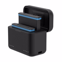 TELESIN 2 slotu lādētājs + karšu glabātuve Insta360 X4 kamerai