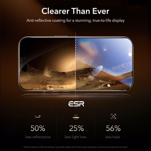ESR UltraFit Armorite Pro rūdīts stikls iPhone 17 Pro - caurspīdīgs
