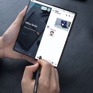Nillkin Qin Pro viedtālruņa apvalks priekš Samsung Galaxy Z Fold 7 ar S Pen Space - melns