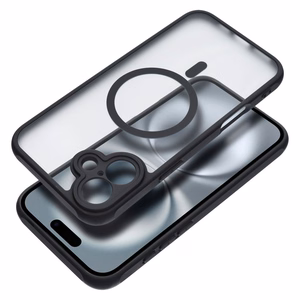 FULL MATTE MAG COVER viedtālruņa apvalks, saderīgs ar MagSafe, paredzēts IPHONE 16 Plus melns