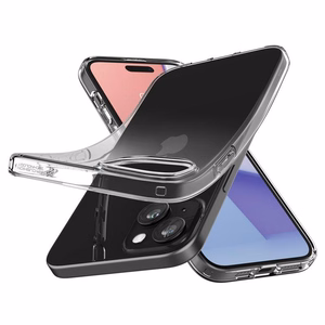 Spigen Crystal Flex viedtālruņa apvalks iPhone 15 Plus - caurspīdīgs