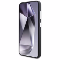 Karl Lagerfeld Saffiano Pilnībā apvilkts Pagarināts metāla logotips Magnētiskais apvalks Samsung Galaxy S25+ - melns