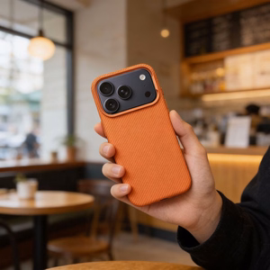K-Look maciņš ar MagSafe saderību iPhone 16, oranžs