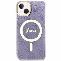 Guess 4G iPhone 14 Viedtālruņa apvalks violeta Magnētiskais