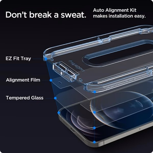 Spigen Glas.tR EZ Fit закалённое стекло для iPhone 12 / iPhone 12 Pro - 2 шт.