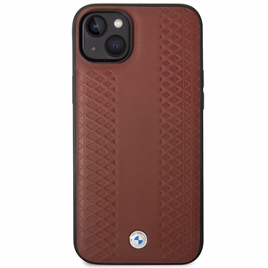 Viedtālruņa apvalks BMW BMHCP14S22RFGR iPhone 14 6.1 - sarkans ādas diamantraksts