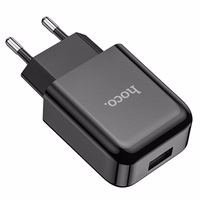 Lādētājs Hoco USB A 2A 10W + kabelis USB A uz USB C N2 melns