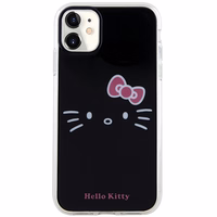 Hello Kitty IML kaķa sejas viedtālruņa apvalks iPhone 11 / Xr - melns