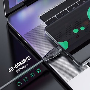 Acefast USB kabelis - USB Type C 1.2m, 3A melns (C3-04 melns)