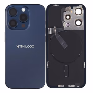 Aizmugurējais vāks saderīgs ar iPhone 15 Pro / Blue Titanium / (Visas daļas iekļautas) / OEM
