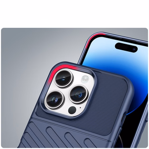 Thunder viedtālruņa apvalks iPhone 14 Pro Max zils bruņots apvalks
