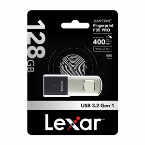Lexar Fingerprint F35pro USB 3.2 128GB zibatmiņa