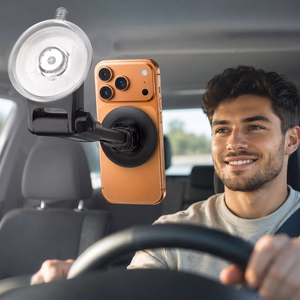 Blavec auto turētājs BHC-06A 15W magnētisks ar indukcijas uzlādi un aktīvo dzesēšanu pie vējstikla un paneļa (BHC06A-MWIB) melns