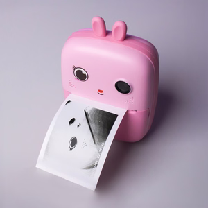 Mini termoprinteris bērniem ar fotoaparātu un videokameru - rozā
