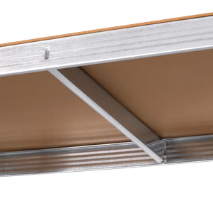 Rebel metāla noliktavas plaukts 205 x 120 x 45, sudraba krāsā