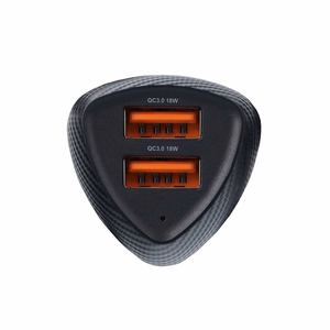 Автомобильное зарядное устройство Forcell F-Energy Carbon 2 x USB A QC3.0 3A 36W CC50-2A чёрное