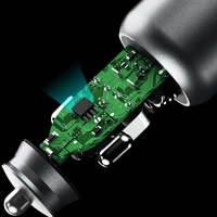 Dudao R4T 25W USB-A / USB-C automašīnas lādētājs - pelēks