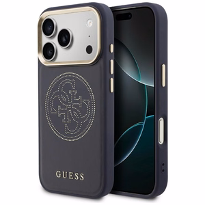 Guess Perforated 4G MagSafe чехол для iPhone 17 Pro Max синий
